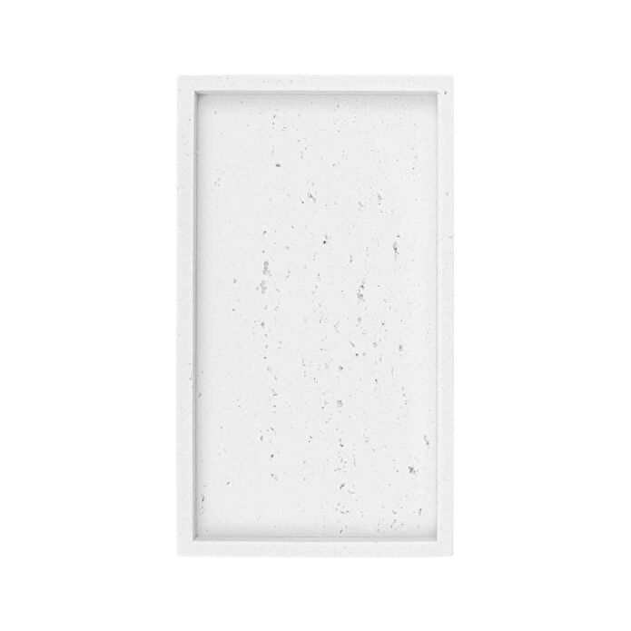The Mia Travertine Banyo Tepsisi Beyaz 28x16x3 Cm