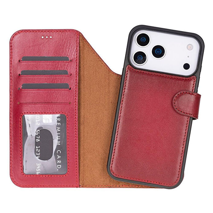 Bloominbag Bloomcase Magic Wallet Crimson Red Apple Iphone 17 Pro (6.3