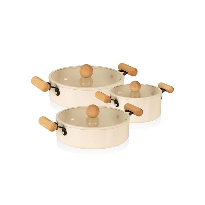 The Mia Cucina Di Mia İndüksiyon Tabanlı Seramik Tencere Seti 6 Parça