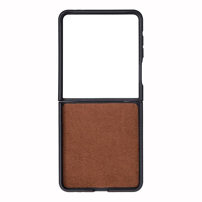 Bloominbag Bloomcase Flex Cool Tan Hakiki Deri Samsung Galaxy Z Flip 7 Kılıf(6.9