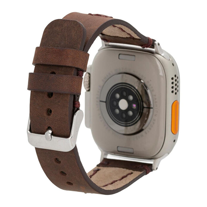 Bloominbag Bloomstrap Avilla Coffee Hakiki Deri Apple Watch Kayışı-44/45/46/49mm
