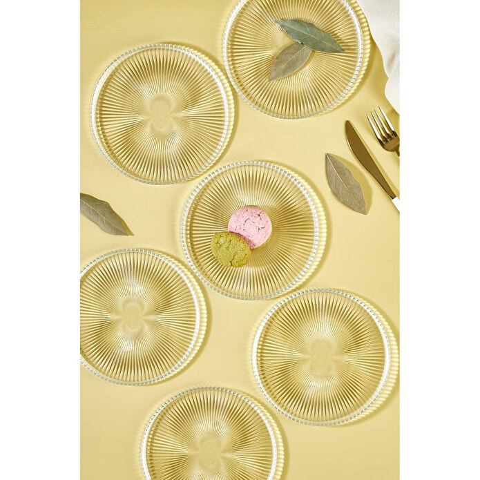 Lora Bianca Paris 16 Cm Pasta Tabağı Seti - 6 Parça Beyaz