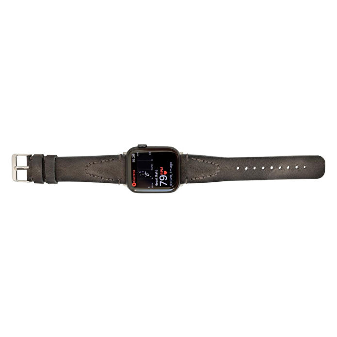 Bloominbag Bloomstrap Avilla Sandy Gray Hakiki Deri Apple Watch Kayışı-44/45/46/49mm