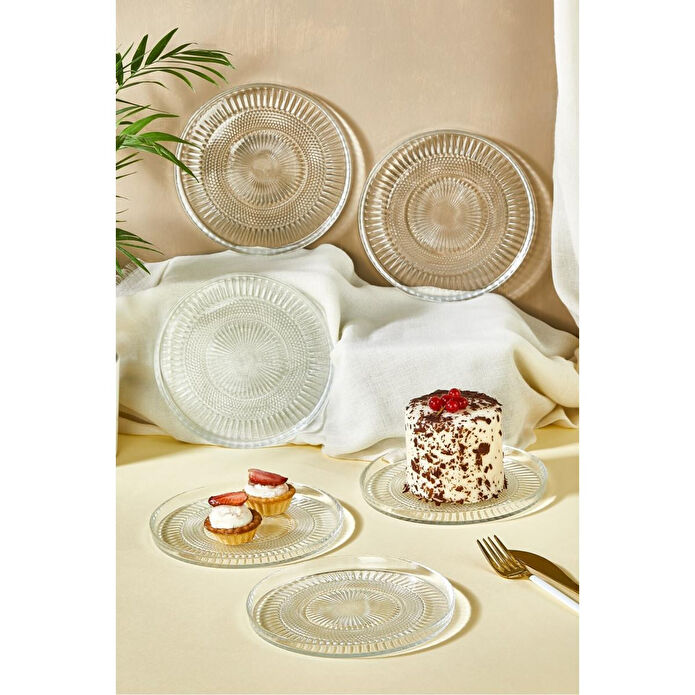 Lora Bianca Elena 16 Cm Pasta Tabağı Seti - 6 Parça Beyaz