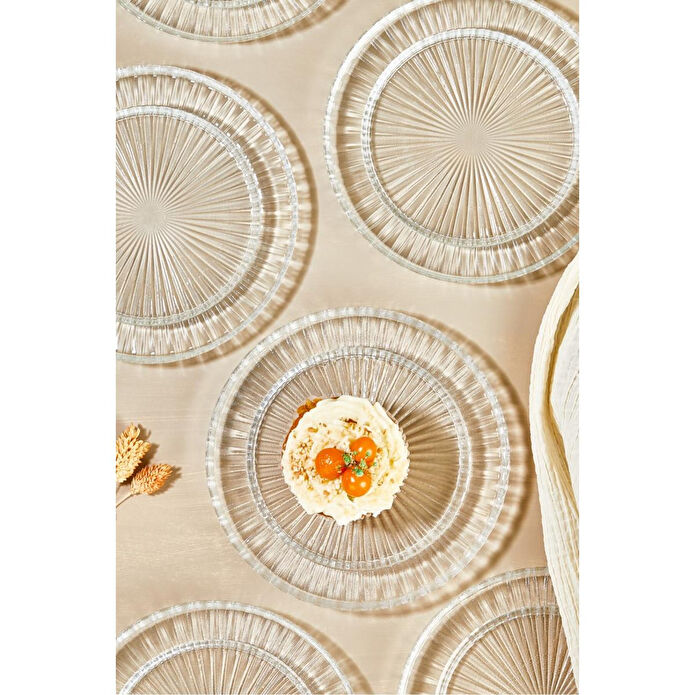 Lora Bianca Riva 6 Parça Pasta/kek/tatlı Tabağı Seti Şeffaf