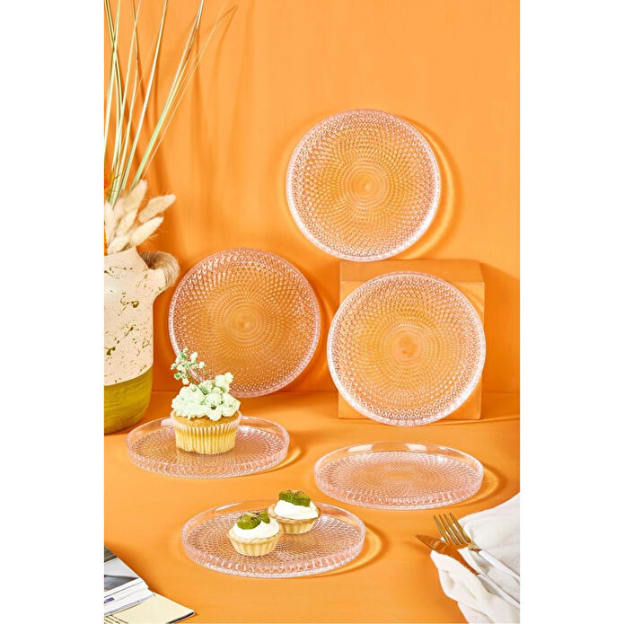 Lora Bianca Mina 16 Cm Pasta Tabağı Seti - 6 Parça Beyaz