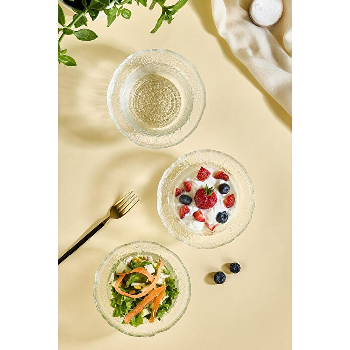 Lora Bianca Gemma Salata/çorba/çerez Kasesi - 3 Adet Beyaz