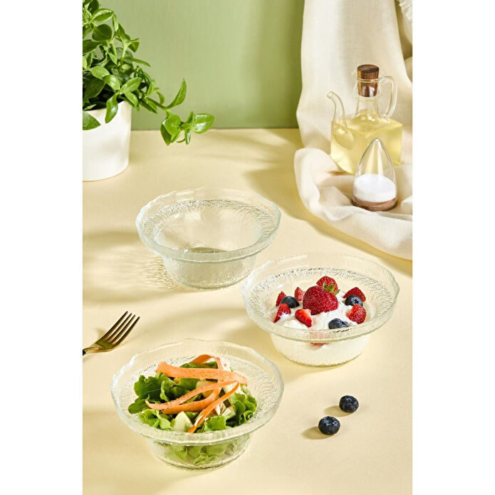 Lora Bianca Gemma Salata/çorba/çerez Kasesi - 3 Adet Beyaz