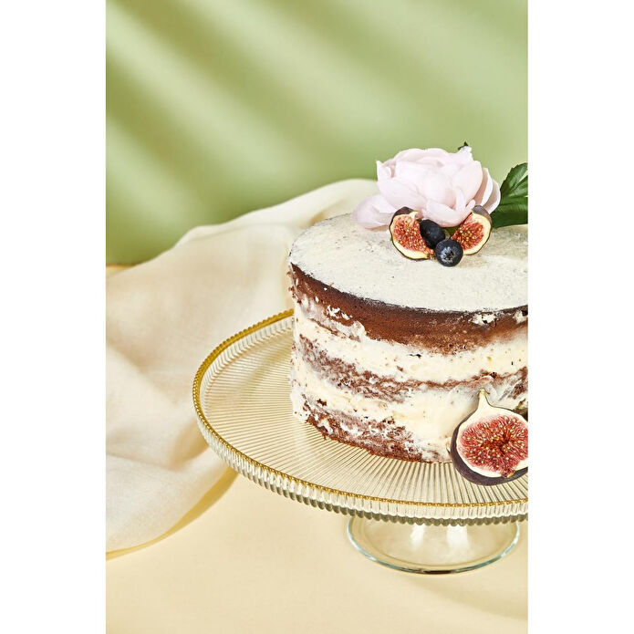 Lora Bianca Paris Pasta/kek/tatlı Sunum Standı 28 Cm Şeffaf