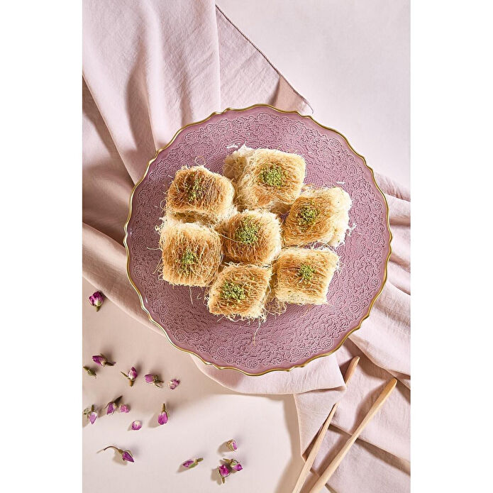 Lora Bianca Goblen 28 Cm Mürdüm Ayaklı Pasta Tabağı Standı Mürdüm