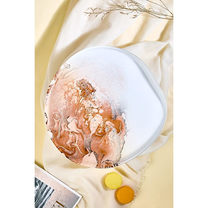 Lora Bianca Nova 28 Cm Ayaklı Pasta Servis Sunum Standı Krem