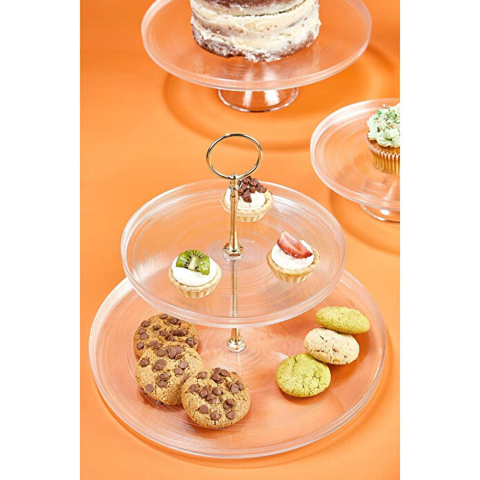 Lora Bianca Ip 5 Parça Pasta/kek/tatlı Sunum Takımı Ve Servis Standı Seti Beyaz