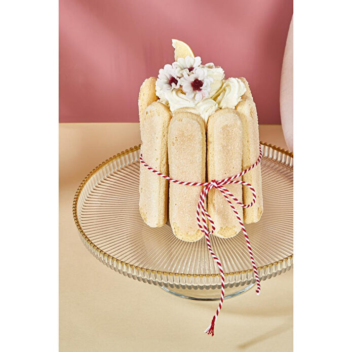 Lora Bianca Paris Pasta/kek/tatlı Sunum Standı 21 Cm Şeffaf