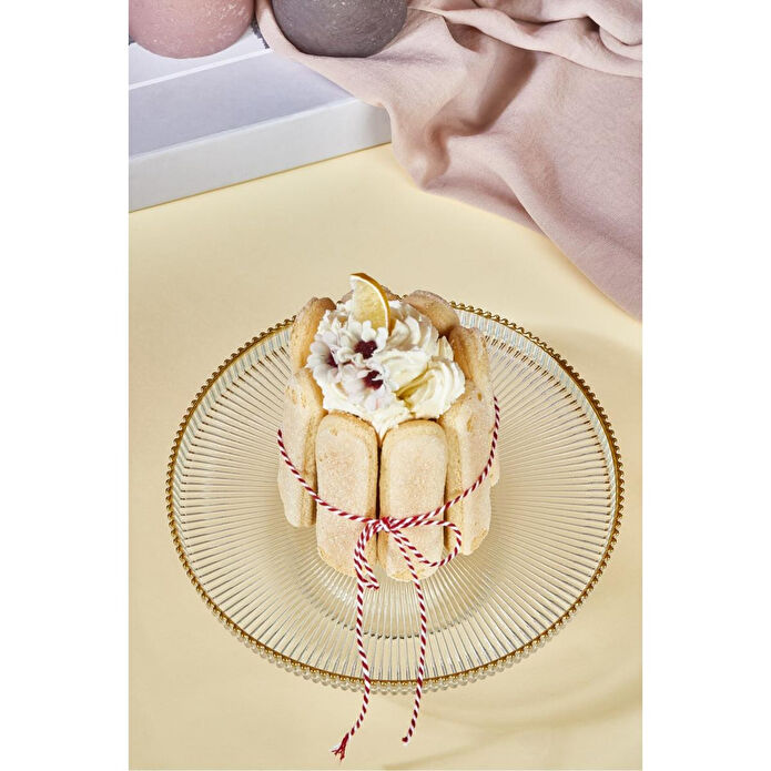 Lora Bianca Paris Pasta/kek/tatlı Sunum Standı 21 Cm Şeffaf