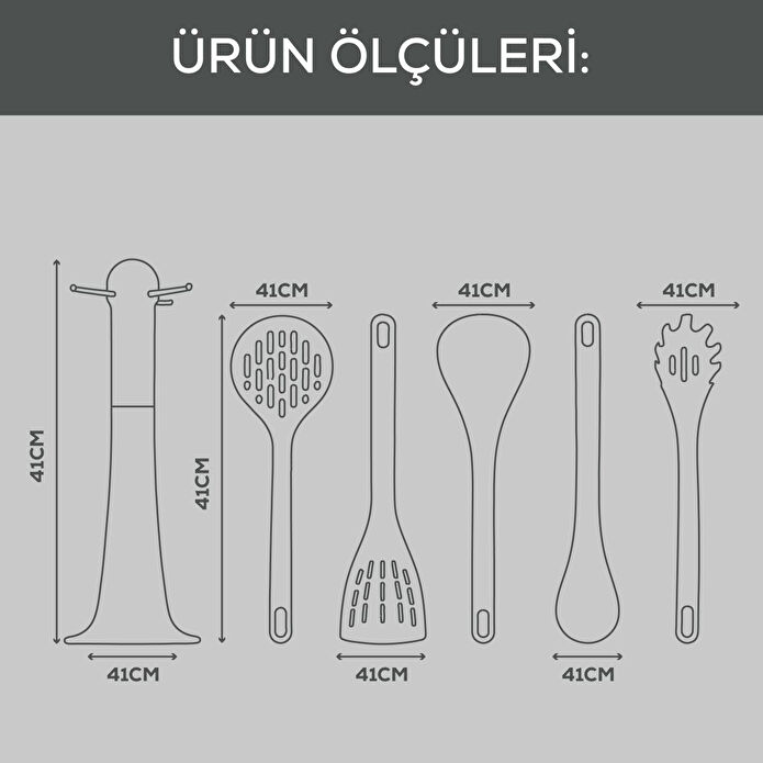 Vienev Plastik Standlı Soğuk Servis Seti Bej | Mutfak Gereçleri Seti