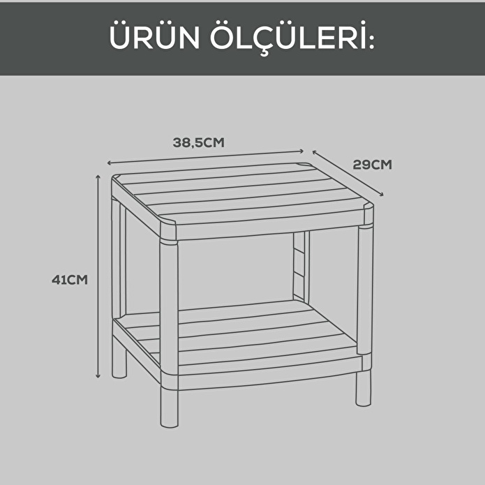 Vienev 2 Katlı Çok Amaçlı Mutfak Ve Banyo Rafı Siyah