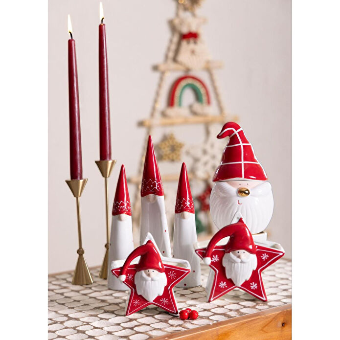 The Mia Yılbaşı Kurabiye Kavanozu Kase 12x12x20 Cm