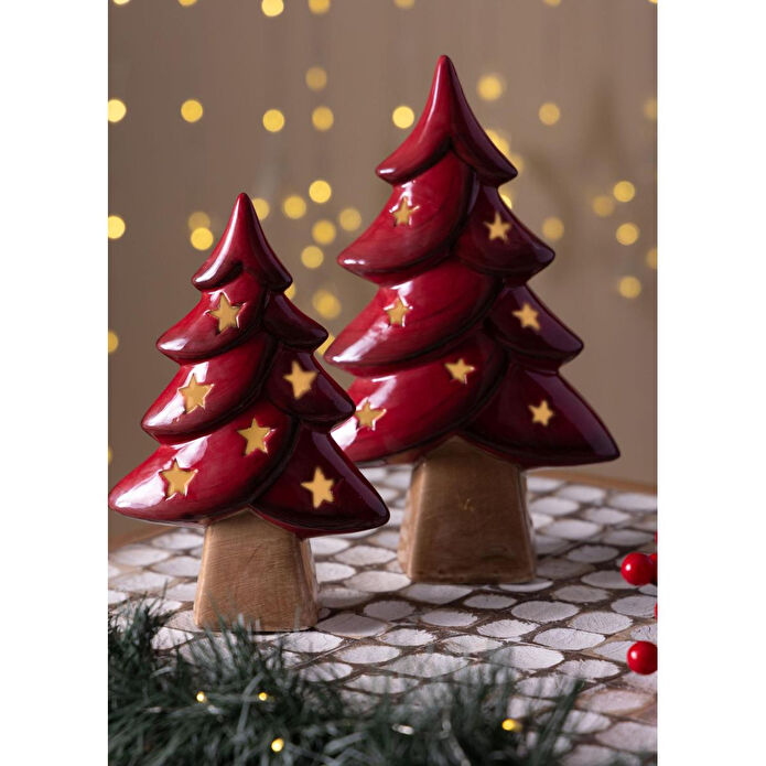 The Mia Dekoratif Led Işıklı Yılbaşı Ağacı 13x6x20 Cm