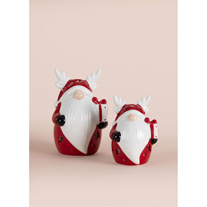 The Mia Dekoratif Yılbaşı Süsü Led Işıklı Cüce 10x8x14 Cm