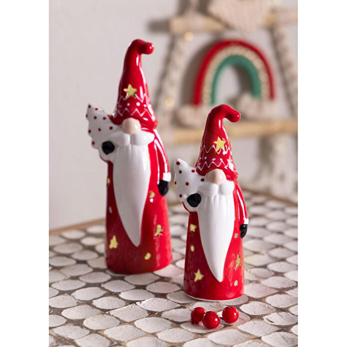 The Mia Dekoratif Yılbaşı Süsü Led Işıklı Cüce 6x6x17 Cm