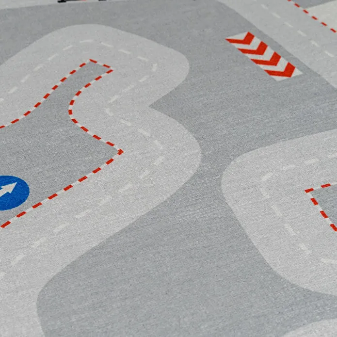 Itsy Bitsy Kids Ready Steady Go Çok Renkli Yıkanabilir Çocuk Halısı 120x160cm