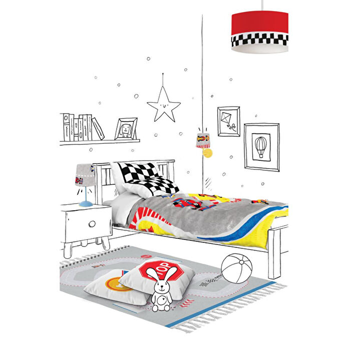 Itsy Bitsy Kids Ready Steady Go Çok Renkli Yıkanabilir Çocuk Halısı 120x160cm