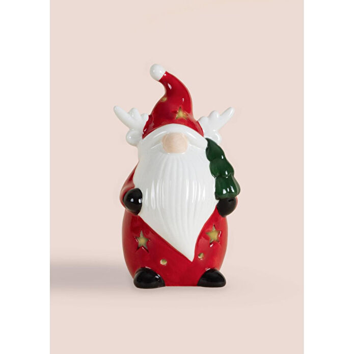 The Mia Dekoratif Yılbaşı Süsü Led Işıklı Cüce 10x8x17 Cm