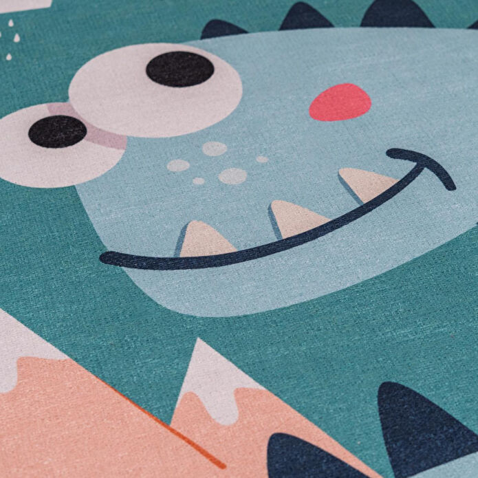 Itsy Bitsy Kids Dinotopia Çok Renkli Yıkanabilir Çocuk Halısı 120x160cm