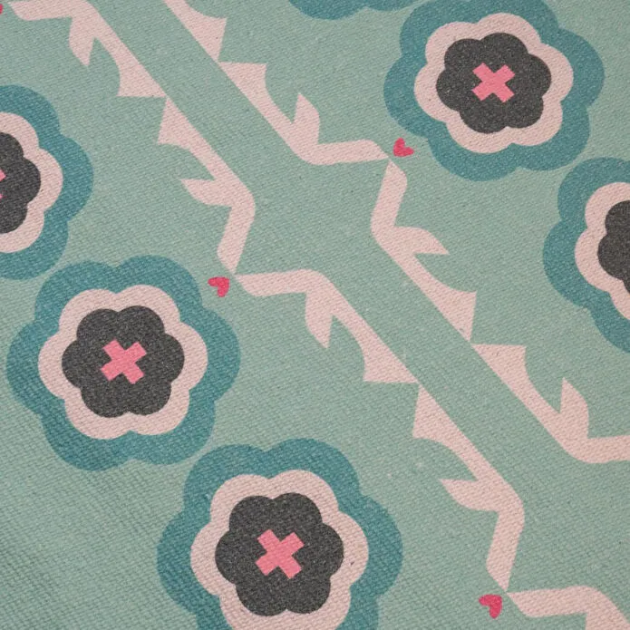 Itsy Bitsy Kids Sukha Mint Yeşili Yıkanabilir Çocuk Halısı 120x160cm