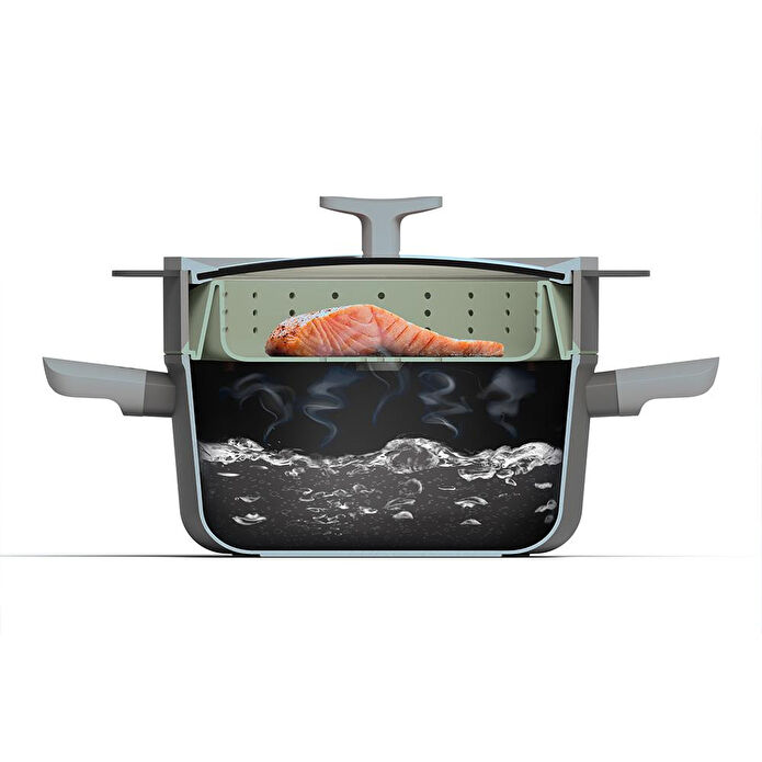 Berghoff Leo Balance Silikon Buharda Pişirici Süzgeç 24 Cm