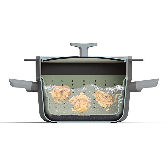 Berghoff Leo Balance Silikon Buharda Pişirici Süzgeç 24 Cm