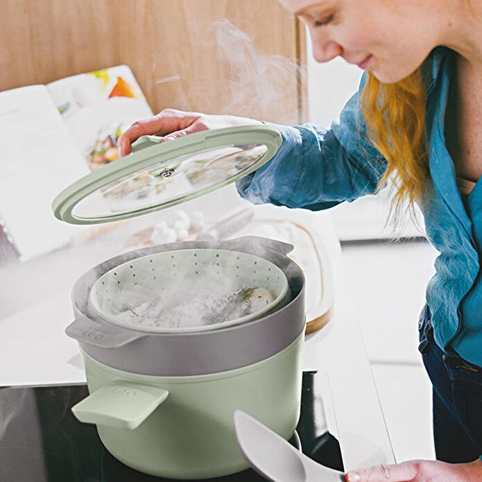 Berghoff Leo Balance Silikon Buharda Pişirici Süzgeç 24 Cm