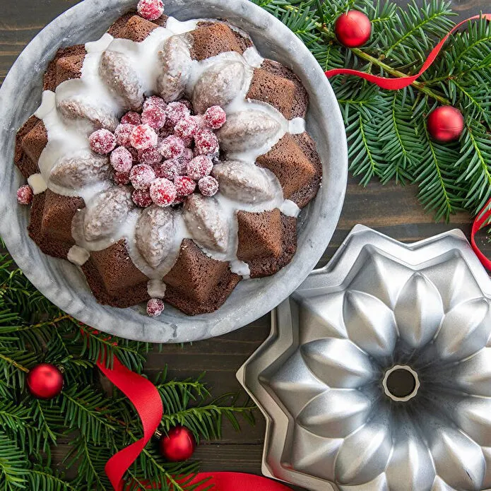 Nordicware Vintage Yıldız Bundt Kek Kalıbı Gümüş