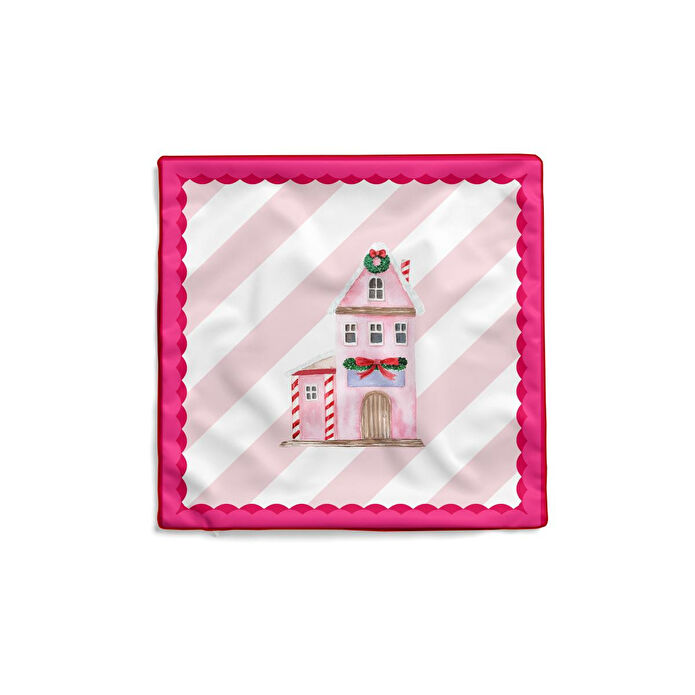 Maxxdeco 43x43 Cm Biyeli Kırlent Kılıfı-pink 12585