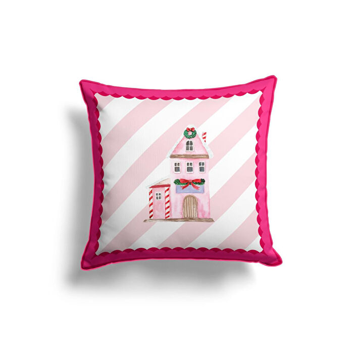 Maxxdeco 43x43 Cm Biyeli Kırlent Kılıfı-pink 12585