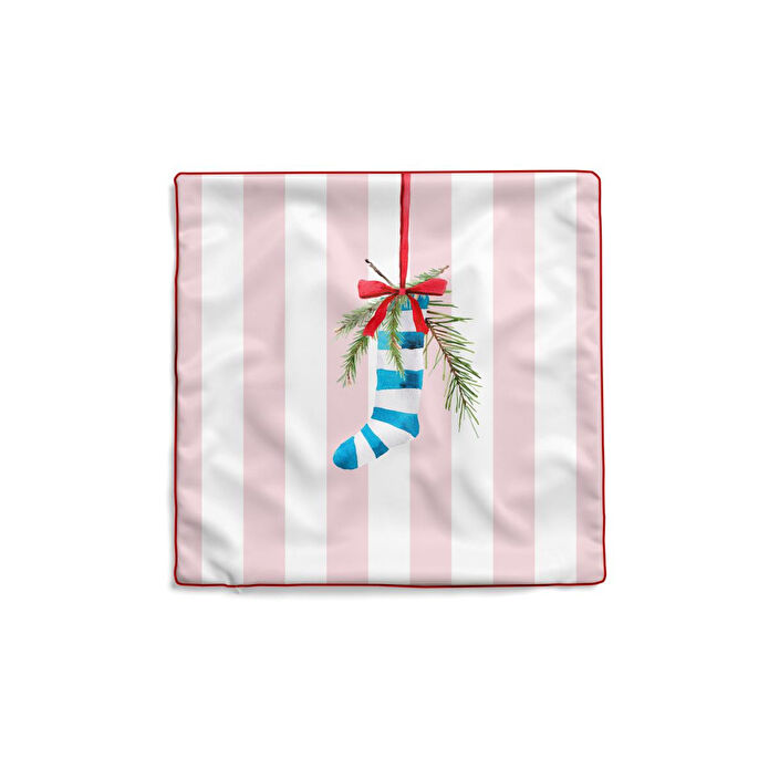 Maxxdeco 43x43 Cm Biyeli Kırlent Kılıfı-pink 12583