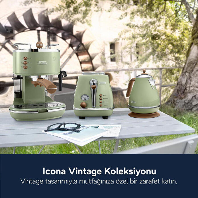 Delonghi Icona Vintage Manuel Barista Tipi Espresso Makinesi Ecov 311.gr