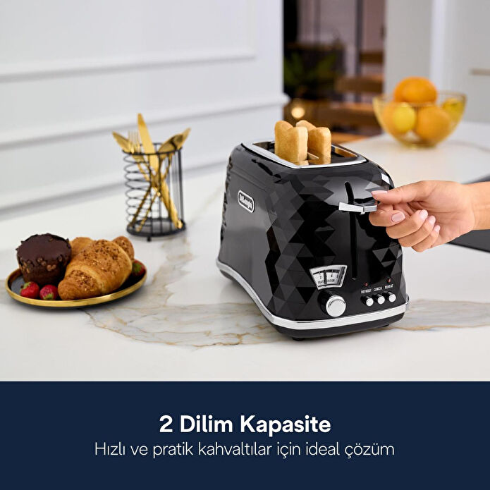 Delonghi Brillante İki Dilim Ekmek Kızartma Makinesi Ctj 2103.bk