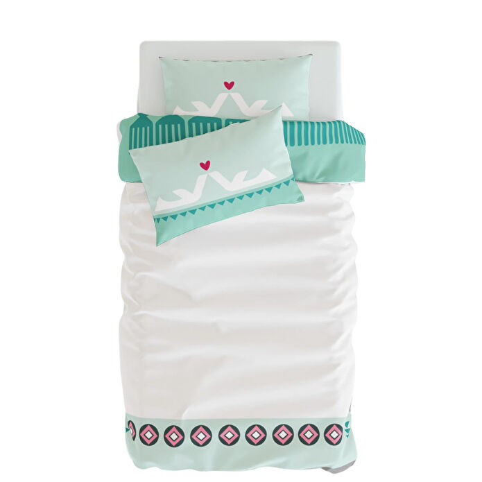 Itsy Bitsy Kids Sukha Nevresim Seti, Mint Yeşili, 140x200cm