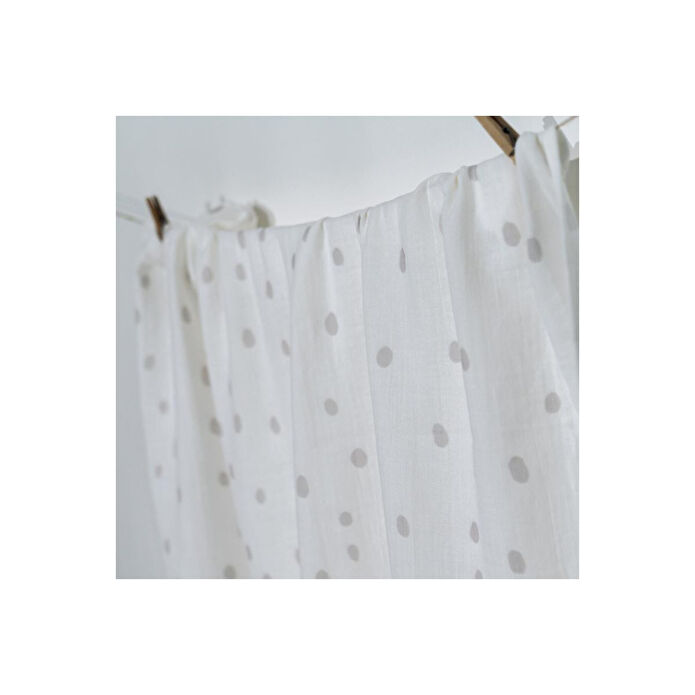 Itsy Bitsy Kids Bird Of Life Gri Dots , Müslin Bebek Örtüsü , 70x70 Cm