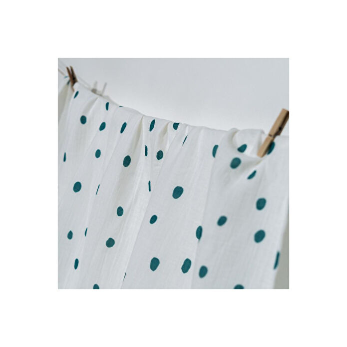 Itsy Bitsy Kids Bird Of Life Mint Dots , Müslin Bebek Örtüsü , 100x100 Cm