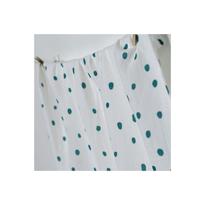 Itsy Bitsy Kids Bird Of Life Mint Dots , Müslin Bebek Örtüsü , 70x70 Cm