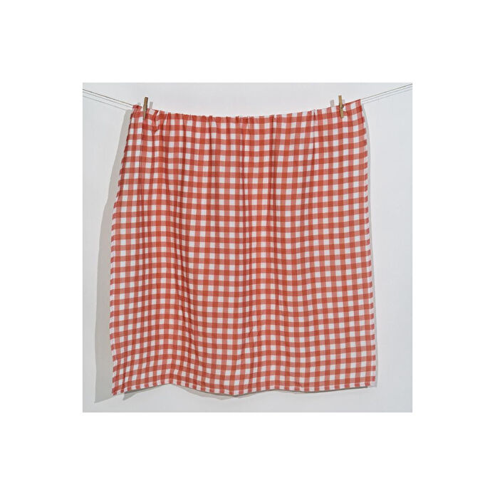 Itsy Bitsy Kids Bird Of Life Orange Check , Müslin Bebek Örtüsü , 70x70 Cm