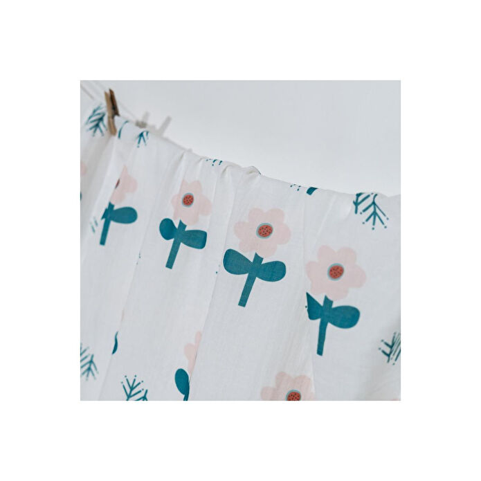 Itsy Bitsy Kids Big Flower Blossom, Müslin Bebek Örtüsü , 100x100 Cm