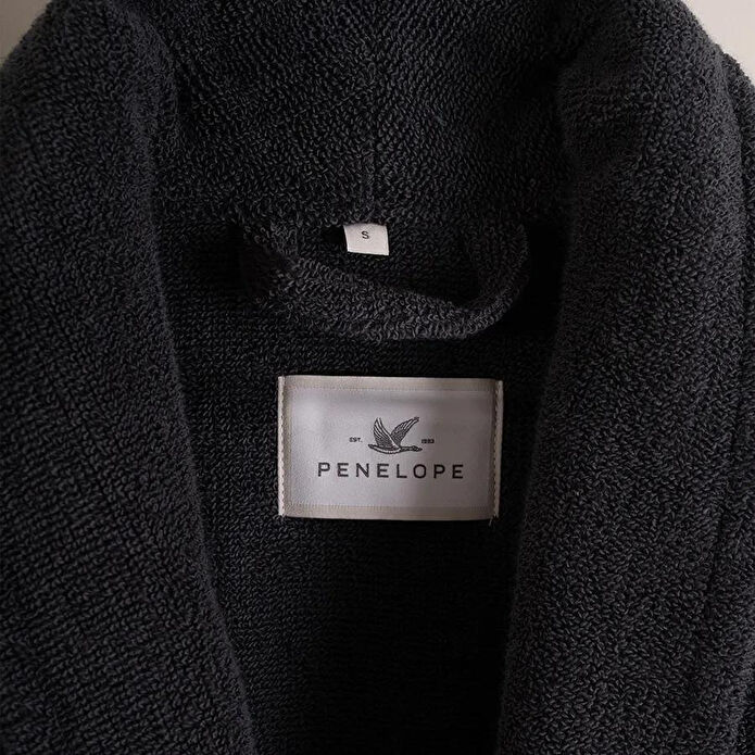 Penelope %100 Pamuk Bornoz Xxl Antrasit - Noa Serisi