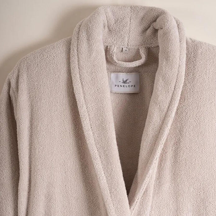 Penelope %100 Pamuk Bornoz Taş Rengi S - Noa Serisi