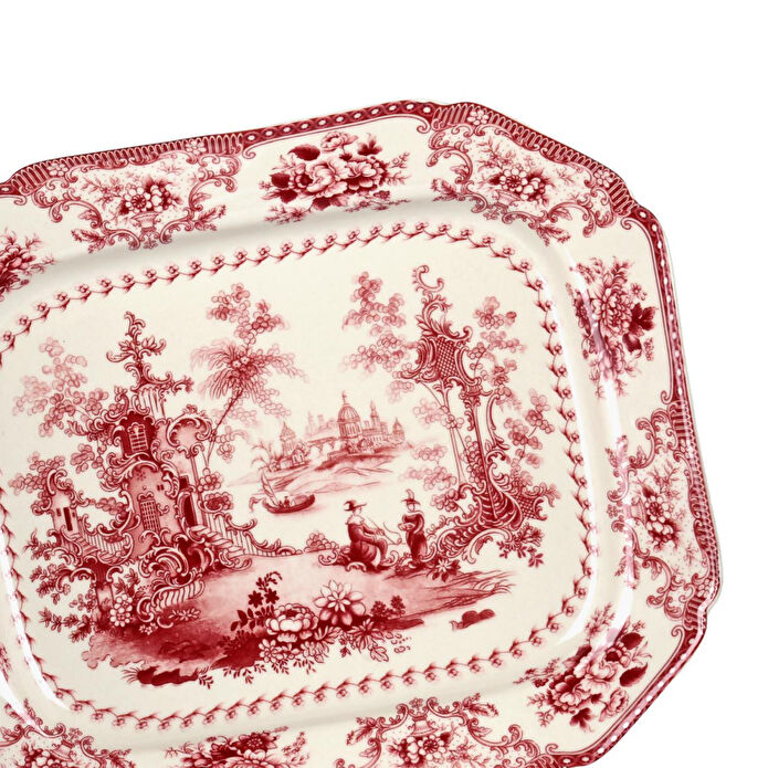 Lucky Art Florantine Sunum Tabaği 31cm Kirmizi