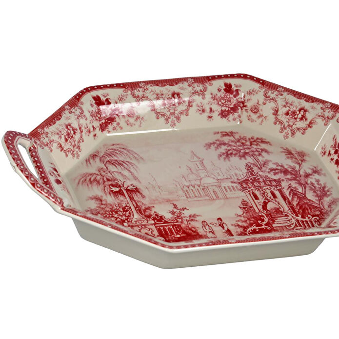 Lucky Art Florantine Sunum Tepsisi 37cm Kirmizi