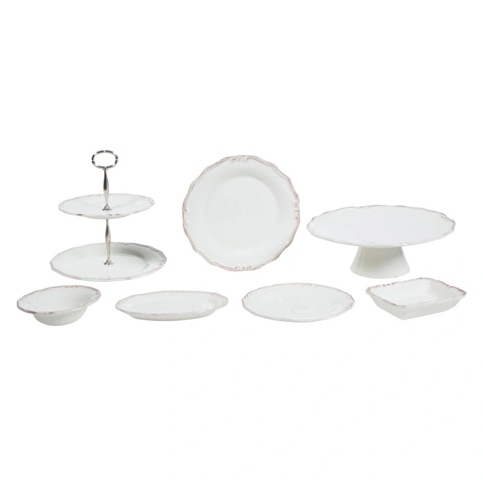 Mudo Home Ekru Pasta Tabaği 20cm