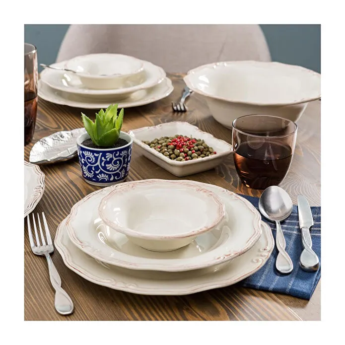 Mudo Home Ekru Kayik Tabak 31cm